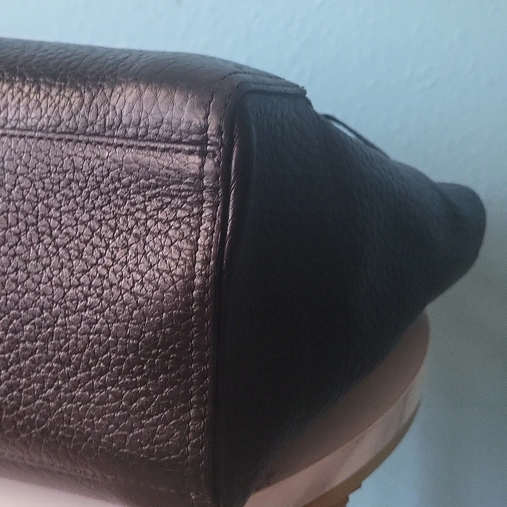Kate Spade Black Pebbled Leather Southport Avenue Oden Tote Handbag Bag